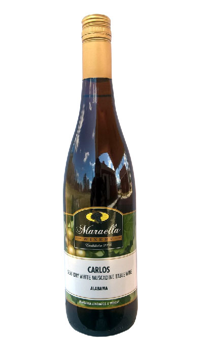 Carlos - Semi-Dry White Muscadine Table Wine